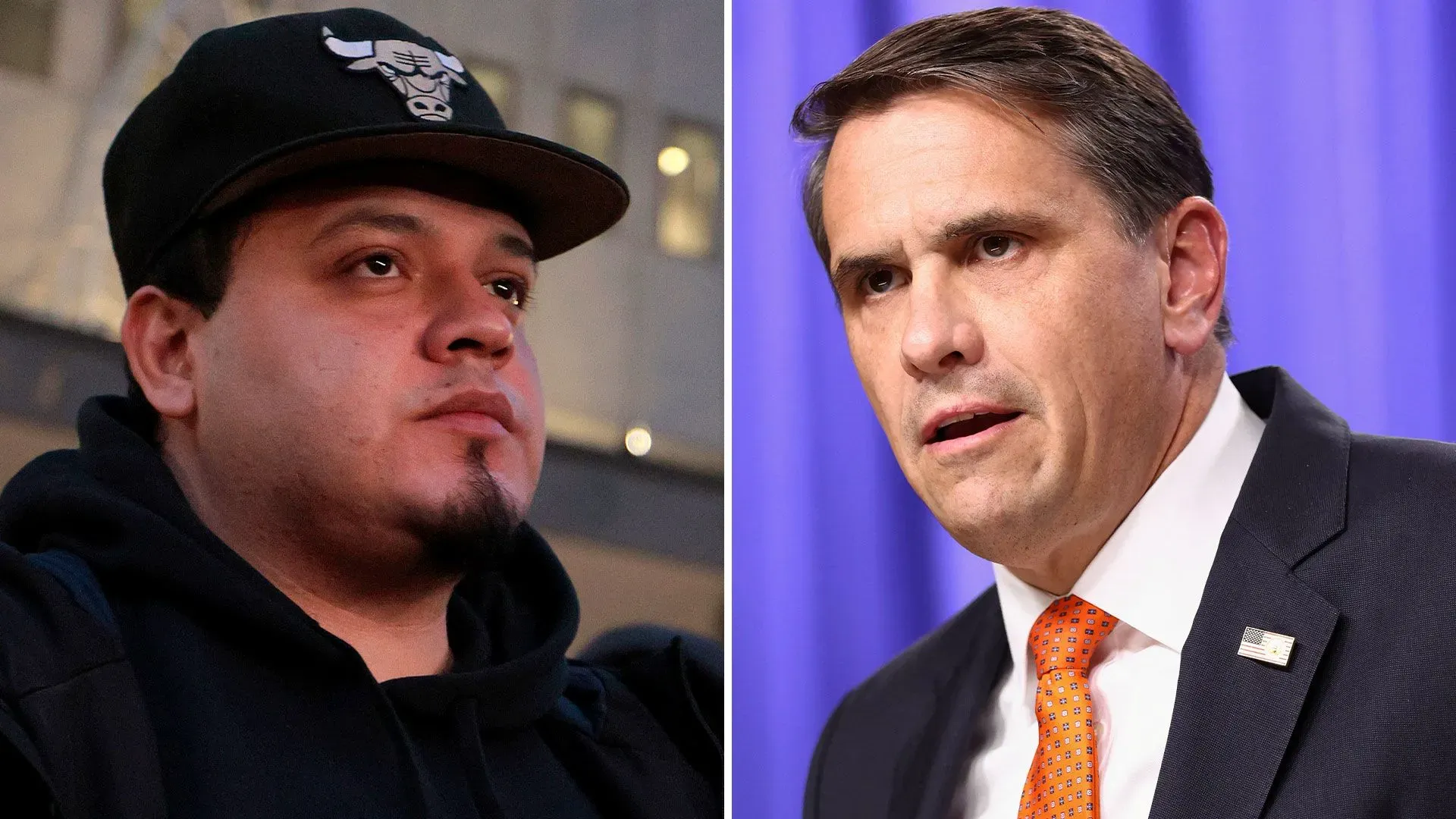 صورة تظهر Todd Blanche، وزير العدل الأمريكي بالوكالة، إلى جانب Kilmar Abrego Garcia، المتهم بتهريب البشر، في سياق قضايا قانونية حساسة.