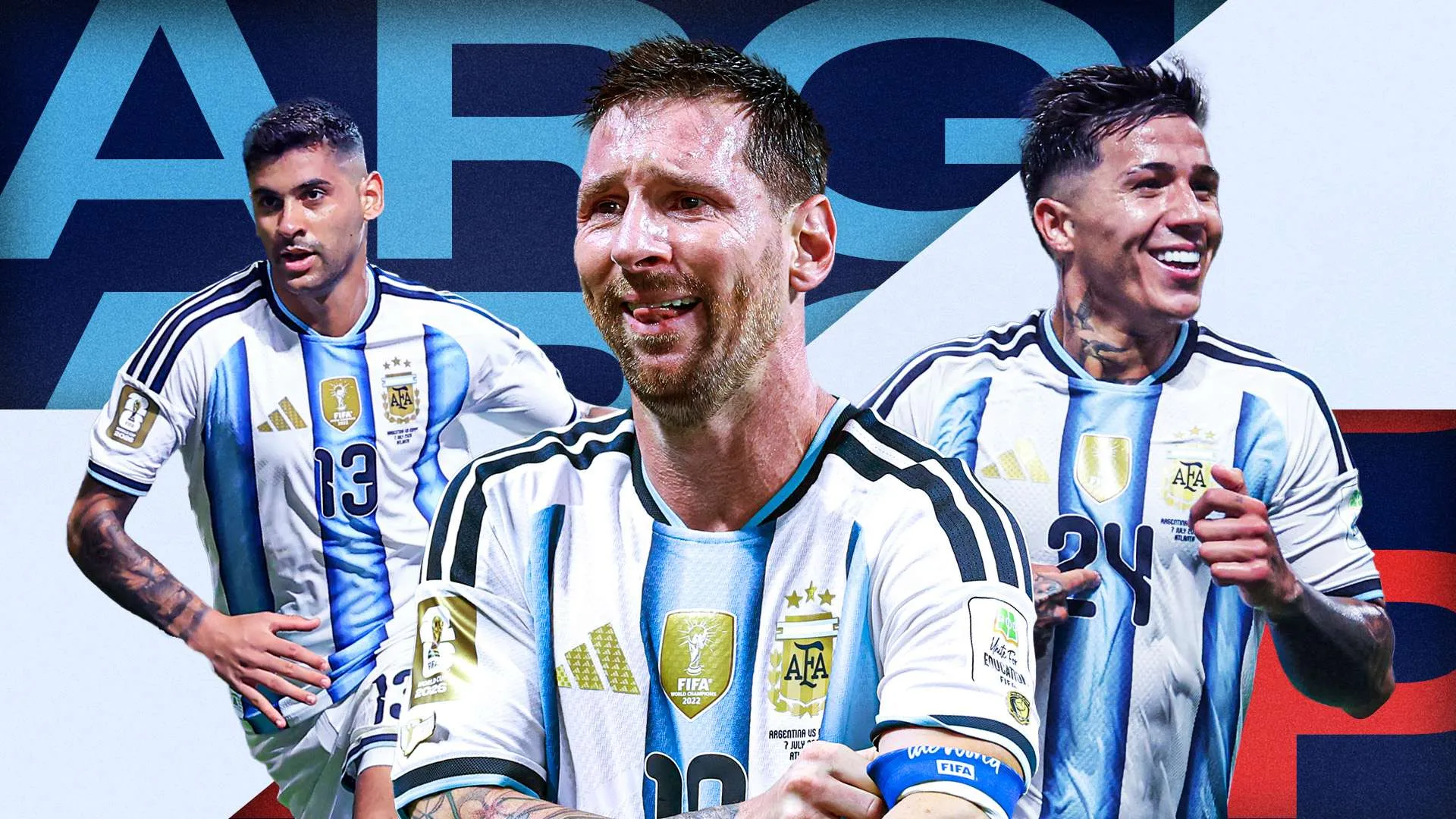 لاعبو منتخب الأرجنتين في كأس العالم، مع التركيز على ليونيل ميسي وقائد الفريق في لحظة حاسمة من المباراة.