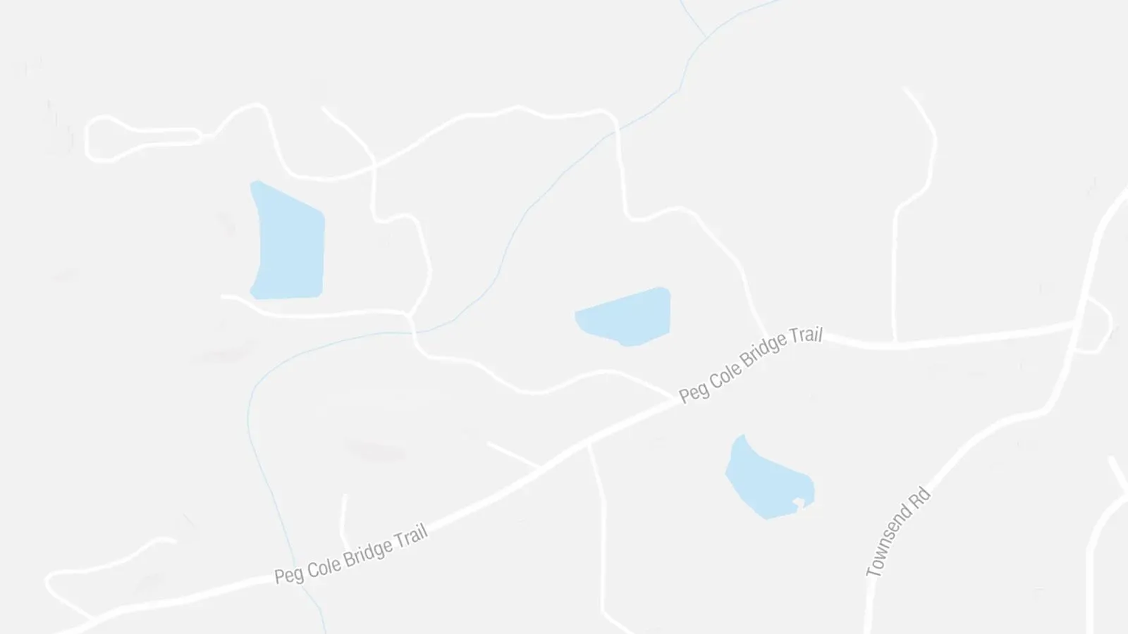 خريطة تظهر مسار خط أنابيب كولونيال في جورجيا، مع وجود بحيرات صغيرة وممرات طرق، في سياق التحقيقات حول تسرب محتمل.