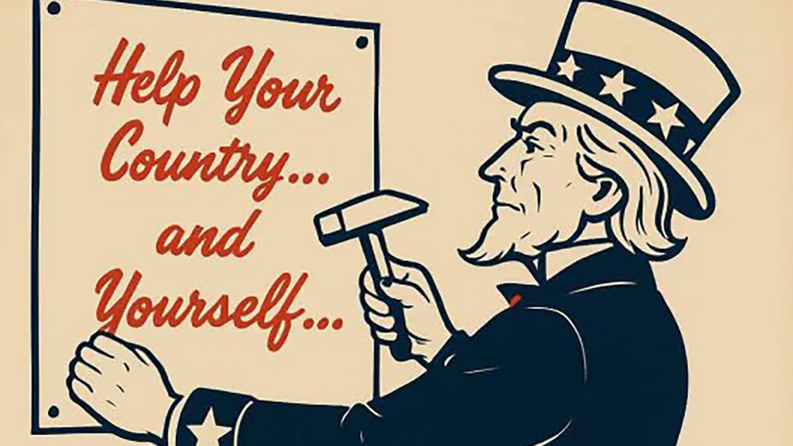 العم سام، رمز الوطنية الأمريكية، يثبت ملصقًا يطلب المساعدة في الإبلاغ عن المهاجرين غير الشرعيين، وسط جدل حول الرسالة.