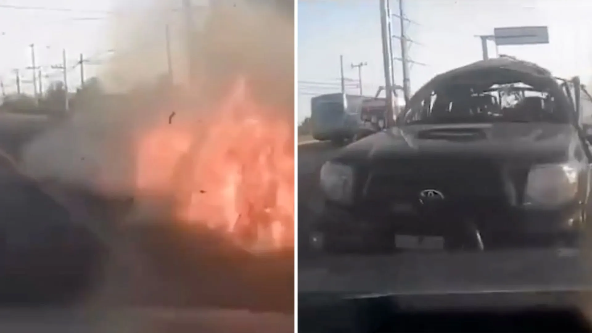 انفجار قوي على طريق سريع في المكسيك يدمر سيارة ويؤدي إلى مقتل شخص يُشتبه في انتمائه لكارتل المخدرات، مما يثير تساؤلات حول تصاعد العنف.