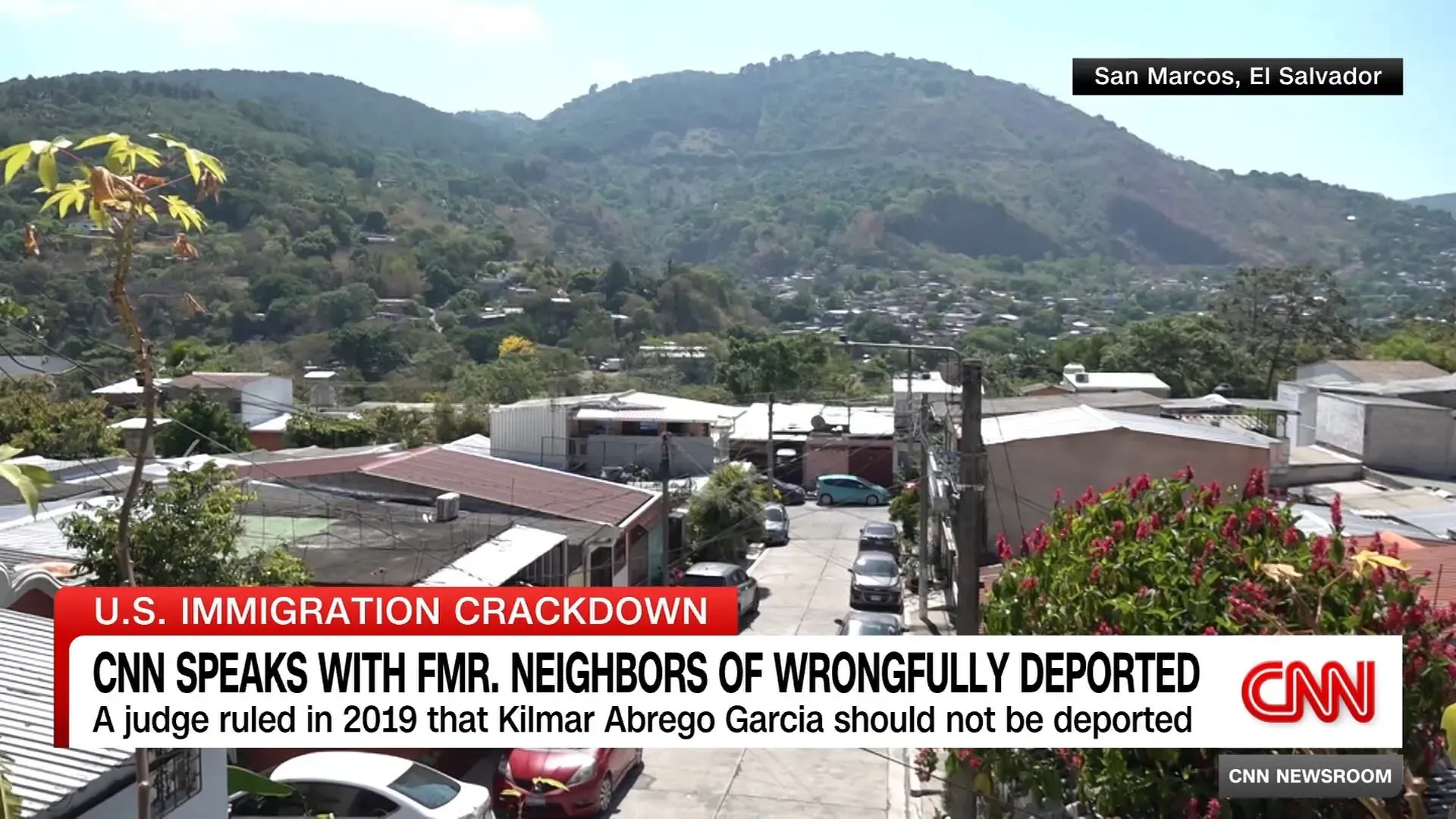 صورة لمدينة سان ماركوس في السلفادور، حيث تحدثت CNN مع جيران كيلمار أبريغو غارسيا، الذي تم ترحيله عن طريق الخطأ.