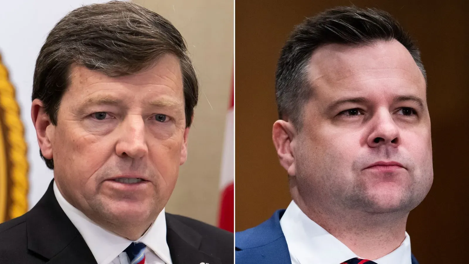 إد مارتن، المدعي العام لوزارة العدل، يقف خارج منزل المدعية العامة ليتيتيا جيمس، مرتديًا معطفًا مطريًا، في سياق تحقيقات الرهن العقاري.