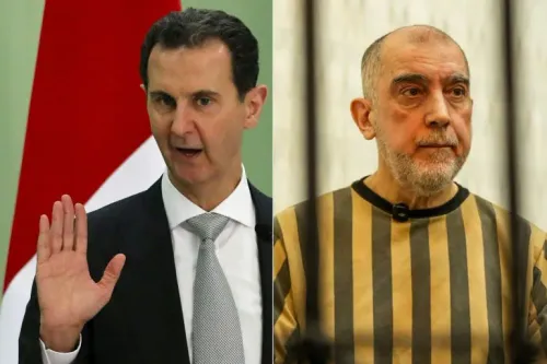 الرئيس السوري السابق بشار الأسد ورئيس الأمن السياسي السابق عاطف نجيب بعد صدور حكم الإعدام عليهما بتهم القتل والتعذيب خلال الحرب في درعا.