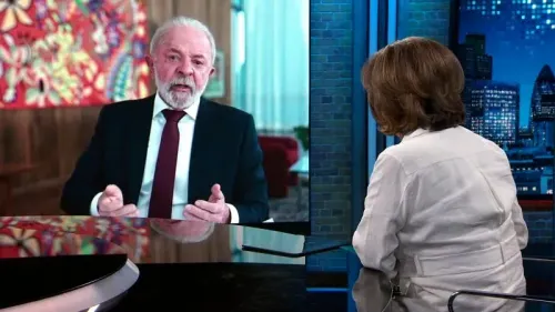 لولا دا سيلفا، الرئيس البرازيلي، يتحدث خلال مقابلة مع كريستيان أمانبور، مع التركيز على التوترات التجارية مع ترامب.