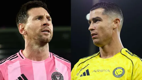 ليونيل ميسي وكريستيانو رونالدو في لحظة تركيز خلال مباريات الدوري الأمريكي والسعودي، يقتربان من تسجيل ألف هدف في مسيرتهما الاحترافية.