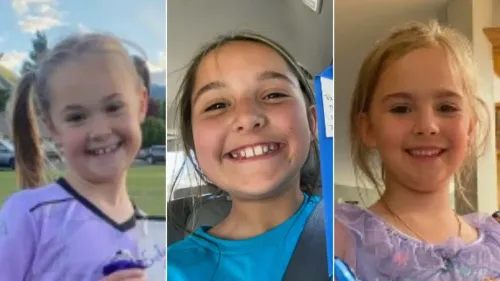 صور ثلاث شقيقات صغيرات مبتسمات، يعكسن لحظات سعيدة قبل وقوع الأحداث المأساوية. الصورة توضح براءتهن وتعلقهن بالحياة.