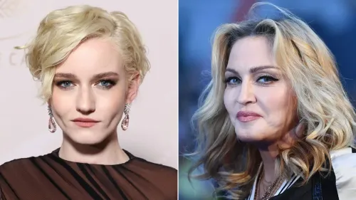 جوليا غارنر تتحدث عن مشروع فيلم السيرة الذاتية لمادونا، حيث ستؤدي دورها، مع تفاصيل عن تجربتها في الاختبار والأداء.