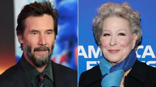 كيانو ريفز وبيتي ميدلر يظهران معاً، حيث يدعمان حملة "البقاء في لوس أنجلوس" لتعزيز الإنتاج السينمائي في المنطقة.