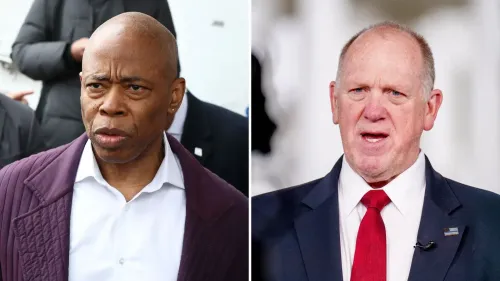 اجتمع عمدة نيويورك إريك آدامز مع القيصر الحدودي توم هومان لمناقشة إنفاذ قوانين الهجرة، وسط تغييرات قانونية في المدينة.