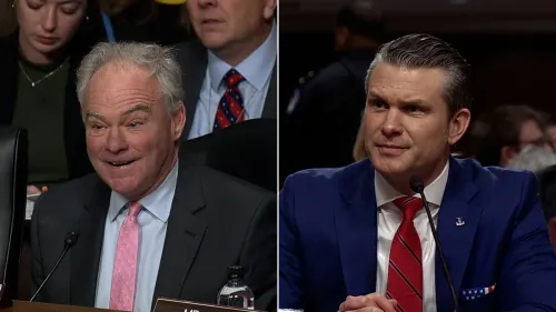 نقاش حاد بين السيناتور تيم كاين وهيغسيث خلال جلسة استماع لتثبيت تعيين وزير الدفاع، حيث تم تناول مزاعم الاعتداء الجنسي وسلوكياته السابقة.