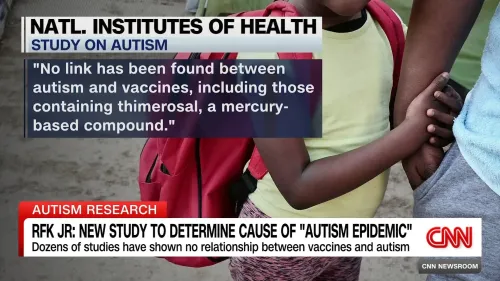 دراسة من المعاهد الوطنية للصحة تشير إلى عدم وجود علاقة بين التوحد واللقاحات، بما في ذلك تلك المحتوية على الثيميروسال.