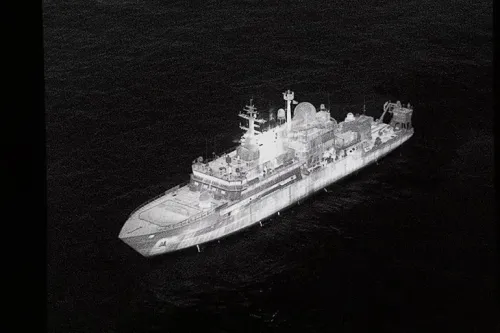 سفينة التجسس الروسية "يانتار" في المياه البريطانية، حيث تراقبها القوات البحرية والجوية البريطانية بسبب تصرفاتها المثيرة للقلق.