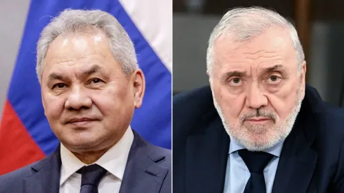 صورة لوزير الدفاع الروسي السابق سيرجي شويغو (يسار) ورئيس مجلس الأمن الروسي نيكولاي باتروشيف (يمين)، تعكس التوترات داخل القيادة الروسية في ظل المخاوف من الانقلابات.
