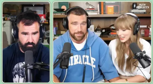 تايلور سويفت وترافيس كيلس يتحدثان في بودكاست "نيو هايتس"، حيث يناقشان الألبوم الجديد وتجربتها في جولة "إراس".
