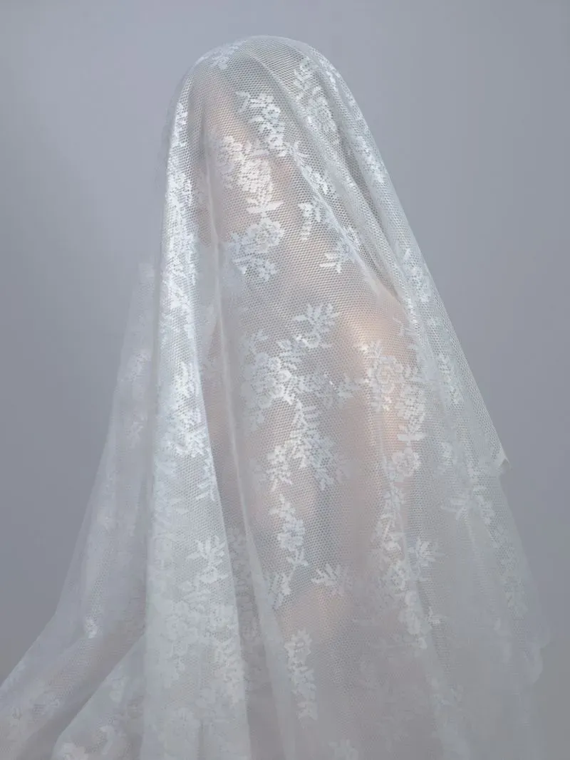 صورة لامرأة مغطاة بقماش شفاف مزخرف، تعكس جماليات الثقافة والهوية، تمثل موضوعًا من جوائز سوني العالمية للتصوير الفوتوغرافي.