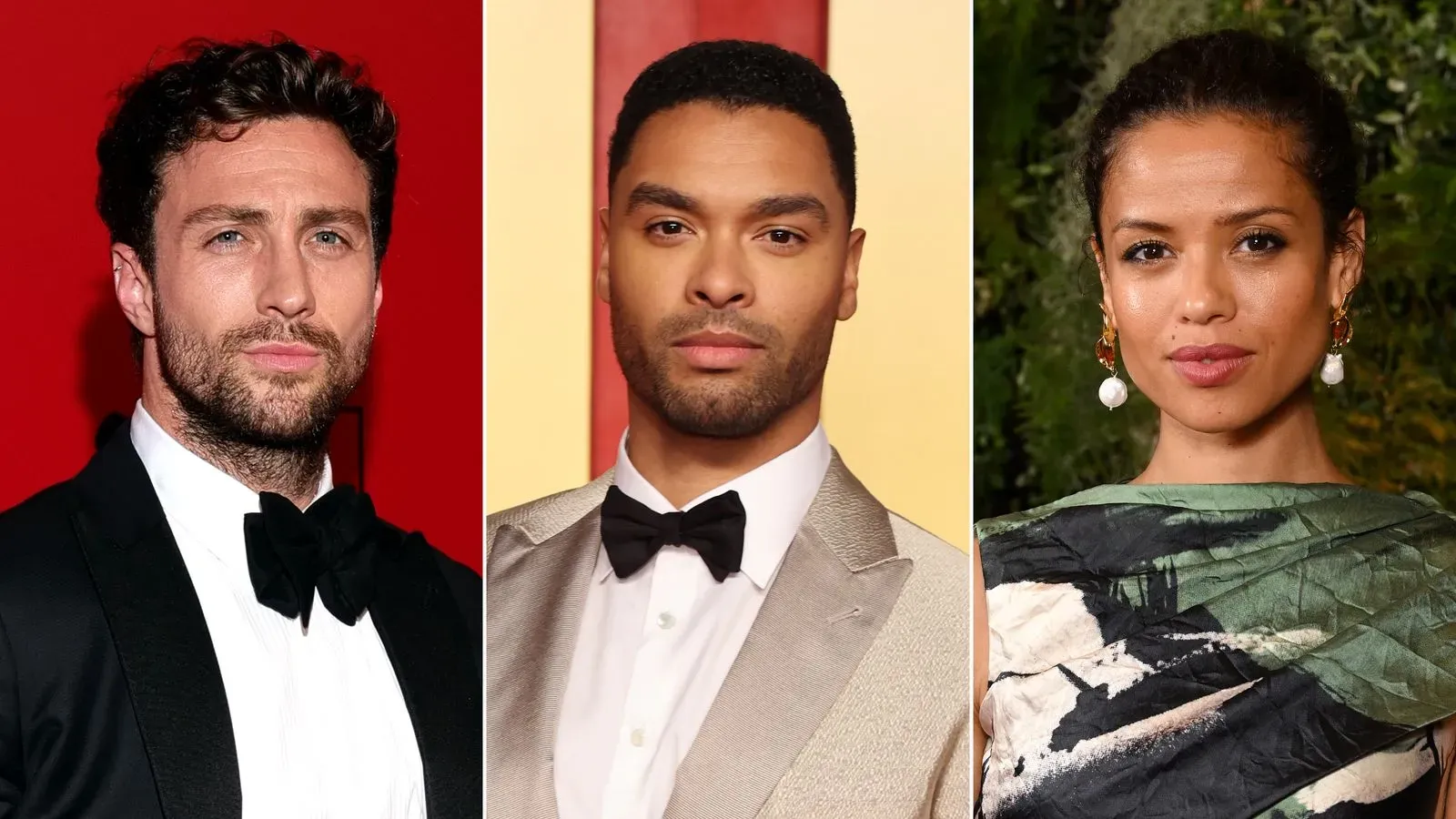 صور ثلاثة ممثلين بارزين مرشحين لدور جيمس بوند، يظهرون في ملابس رسمية مع تعبيرات واثقة.