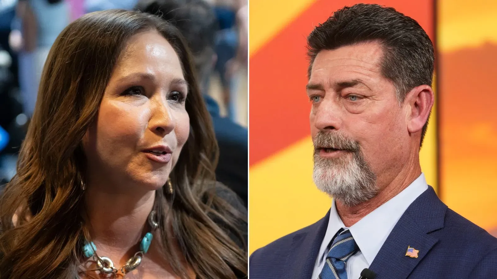 مرشحة الكونغرس أديليتا جريجالفا والجمهوري دانيال بوتيريز يتحدثان خلال الحملة الانتخابية في أريزونا، مع التركيز على قضايا الإفراج عن ملفات إبشتاين.