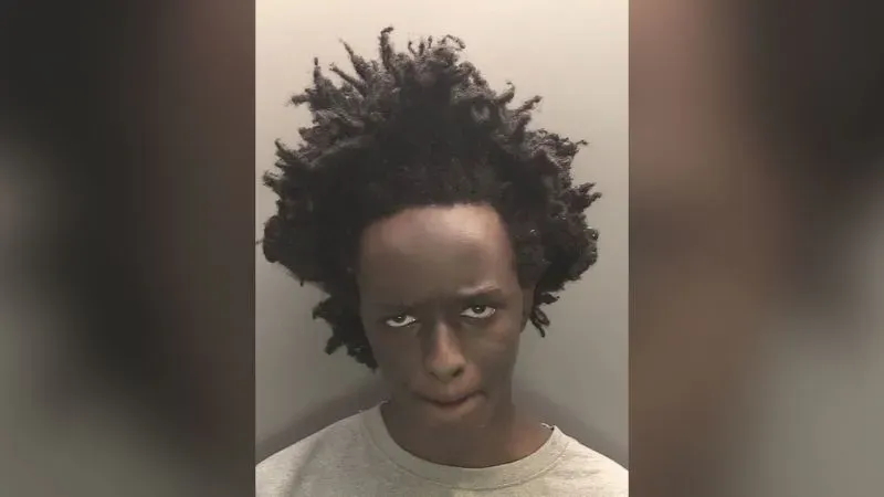 صورة لمراهق متهم بقتل ثلاث فتيات في حفل راقص، يُظهر تعبيره القاسي وشعره المجعد، في سياق الحكم الصادر ضده.